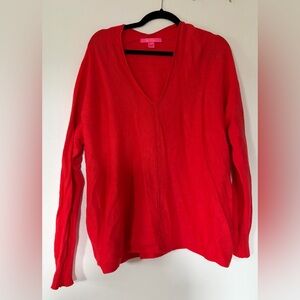 EUC Lilly Pulitzer Sevie Sweater - Ruby Red - Large